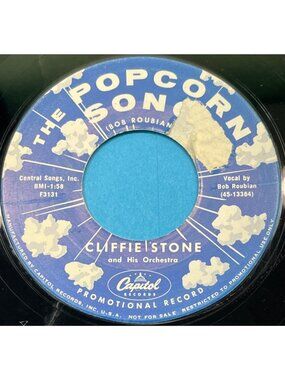 Cliffie Stone The Popcorn Song / Barracuda 45 Vinyl Country Rocker Promo Capitol